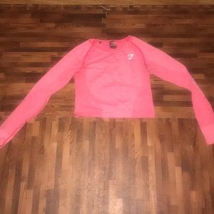 Pink Gym shark dry fit long sleeve